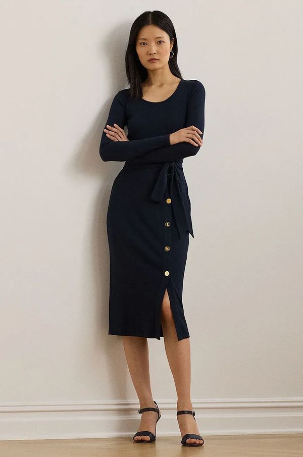 Lauren Ralph Lauren Obleka Lauren Ralph Lauren mornarsko modra barva