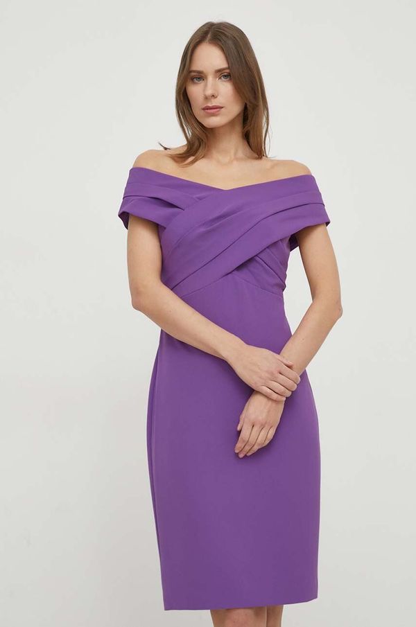 Lauren Ralph Lauren Obleka Lauren Ralph Lauren vijolična barva