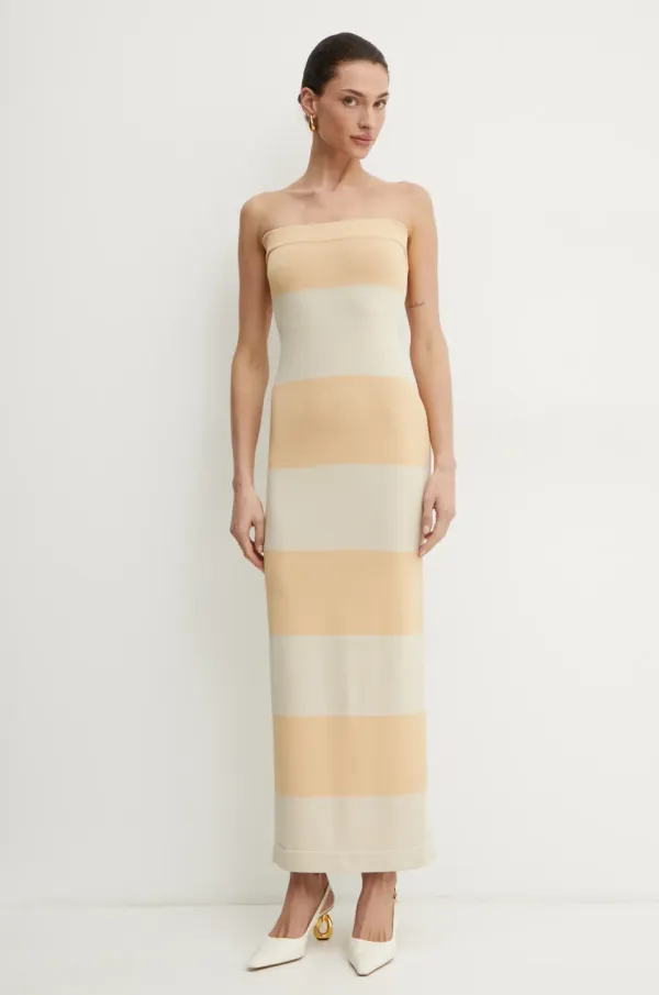 Liviana Conti Obleka Liviana Conti rumena barva, F5SA37