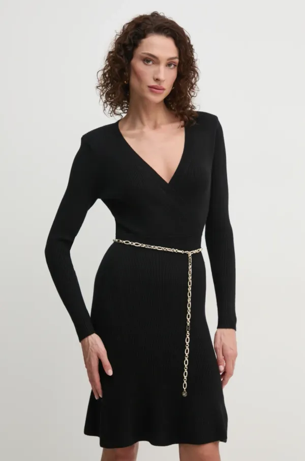 Marciano Guess Obleka Marciano Guess ARTEMISIA črna barva, 5RGK03 5613Z