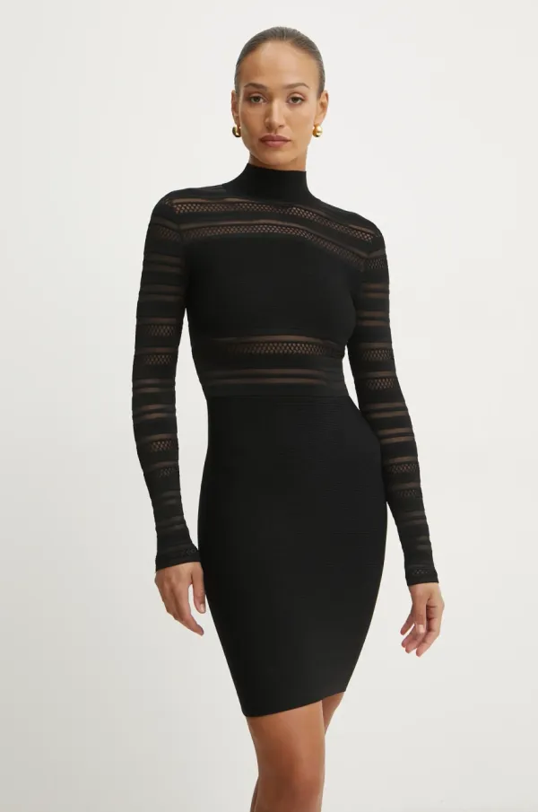 Marciano Guess Obleka Marciano Guess DANI črna barva, 5RGK59 5855Z