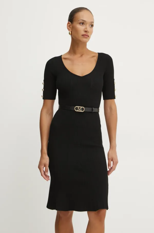 Marciano Guess Obleka Marciano Guess GRACE črna barva, 5RGK07 5810Z