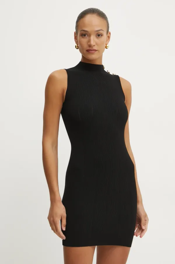 Marciano Guess Obleka Marciano Guess GRACE črna barva, 5RGK08 5810Z