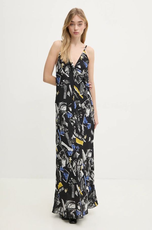 Moschino Jeans Obleka Moschino Jeans črna barva, 0464 3243