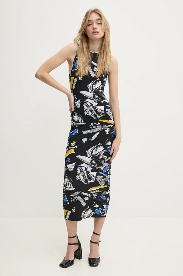 Moschino Jeans Obleka Moschino Jeans črna barva, 0471 3242