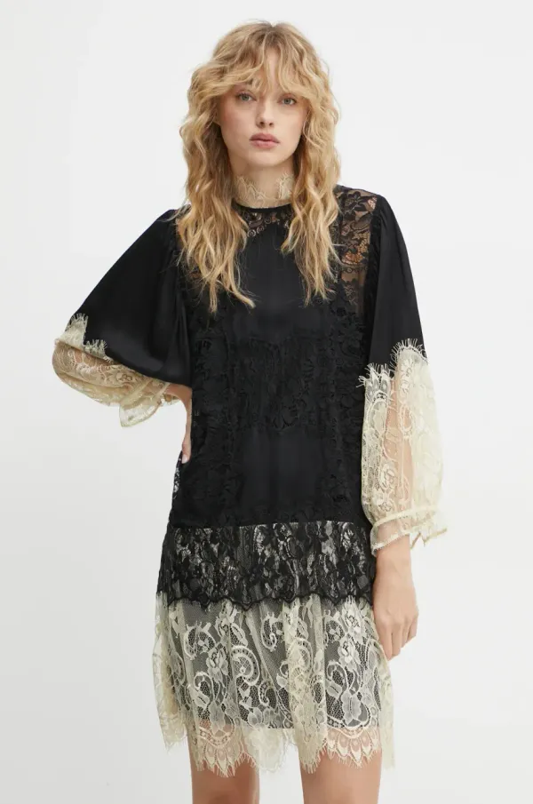 MUNTHE Obleka MUNTHE SAGOS črna barva, 244131324444