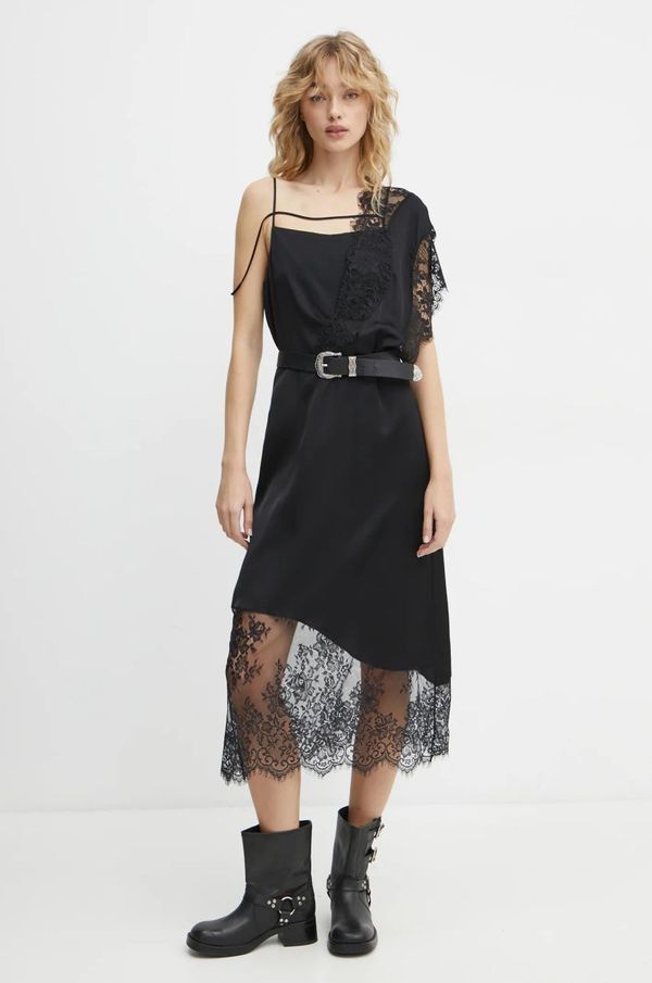 MUNTHE Obleka MUNTHE SAHAN črna barva, 244131424444