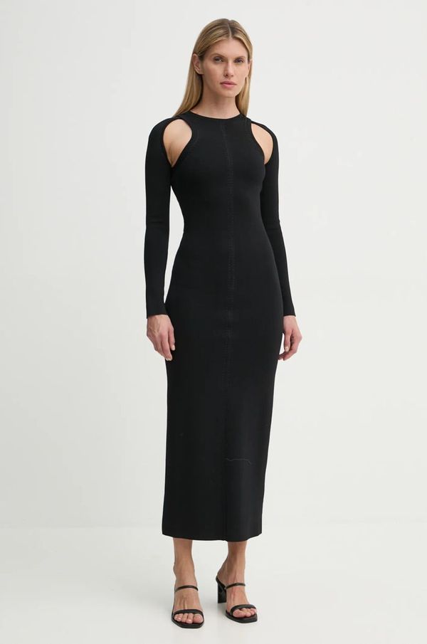 Nanushka Obleka Nanushka ANITTA črna barva, NW24FWDR43099