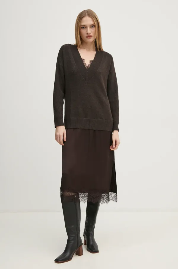 Pedro del Hierro Obleka Pedro del Hierro rjava barva, 6198629