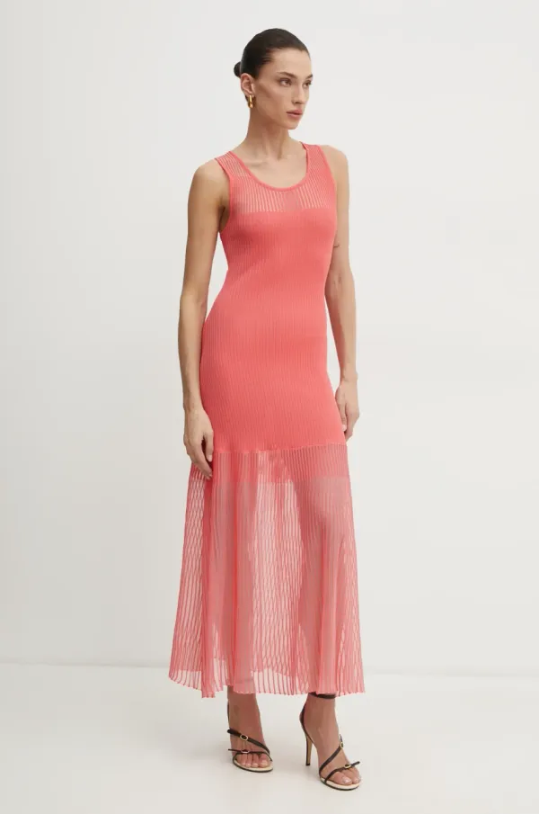 Pinko Obleka Pinko roza barva, 104802 A2GJ