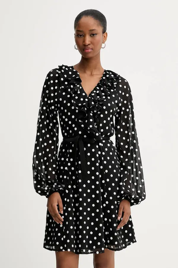Rotate Obleka Rotate Chiffon Ruffle Mini