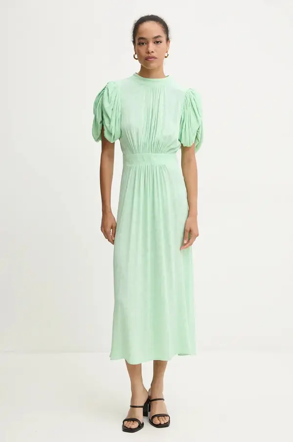Rotate Obleka Rotate Midi Puff Sleeve Dress