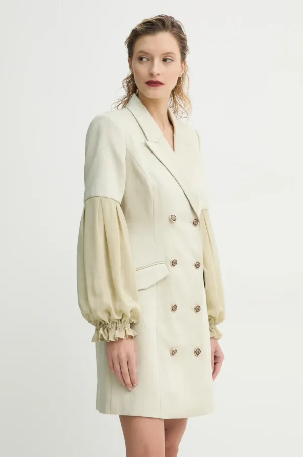 Bruuns Bazaar Obleka s primesjo volne Bruuns Bazaar bež barva, BBW4435