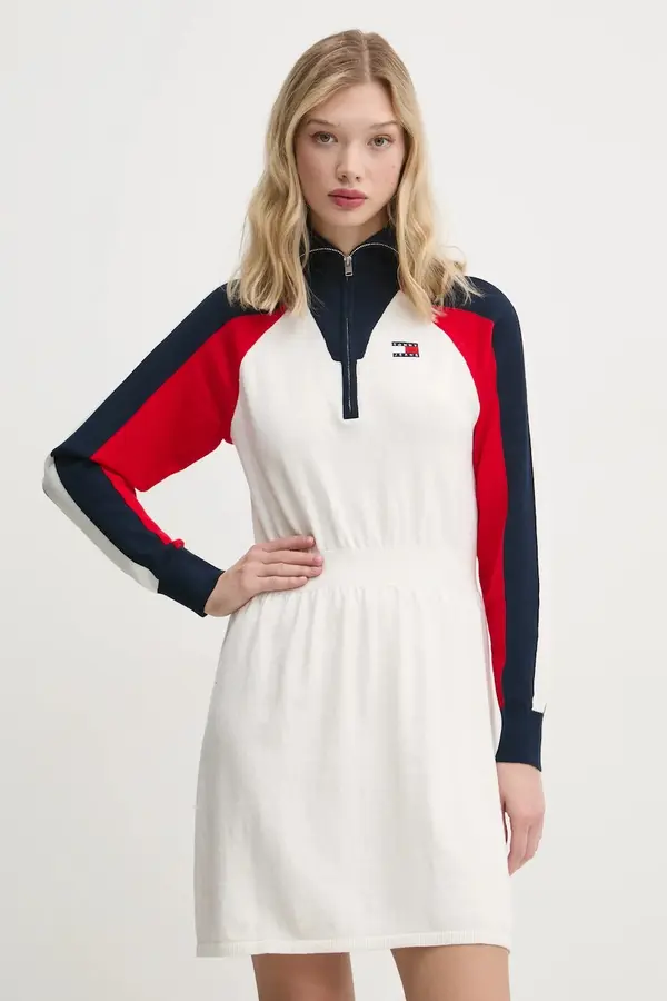 Tommy Jeans Obleka s primesjo volne Tommy Jeans