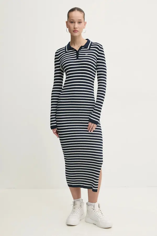 Tommy Jeans Obleka s primesjo volne Tommy Jeans