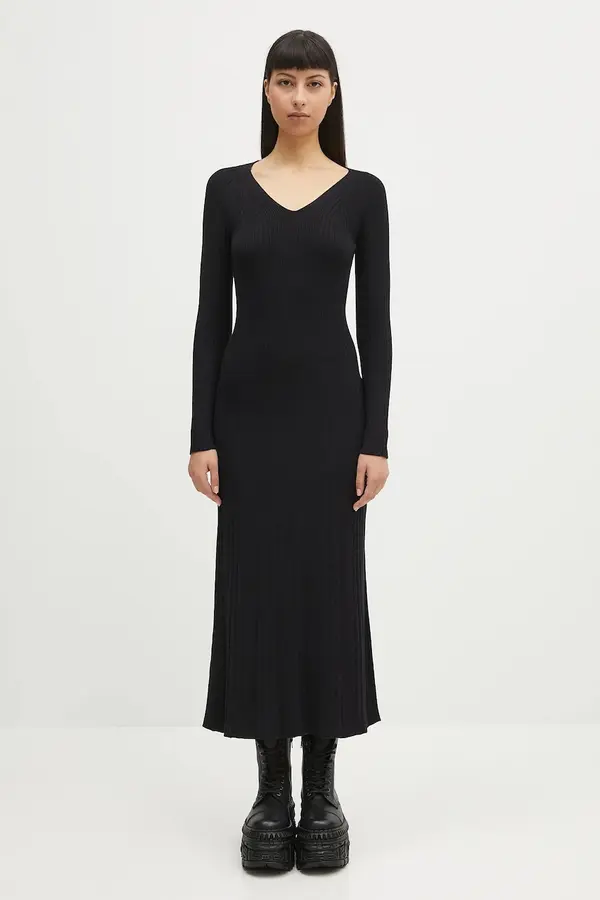 Samsoe Samsoe Obleka Samsoe Samsoe Sacheryl V-Neck
