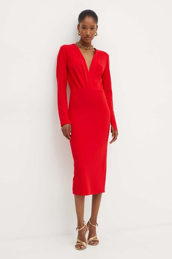 Silvian Heach Obleka Silvian Heach CLAUSDINE rdeča barva, GPA24003VE