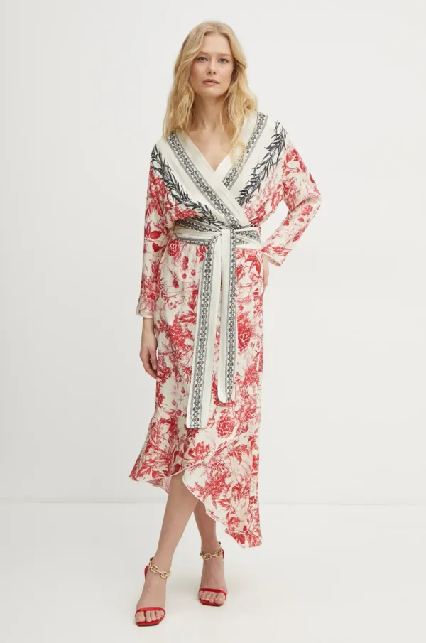 Simona Corsellini Obleka Simona Corsellini bež barva, P25CPAB004