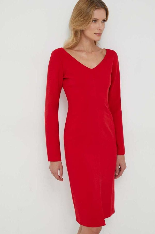 Sisley Obleka Sisley rdeča barva