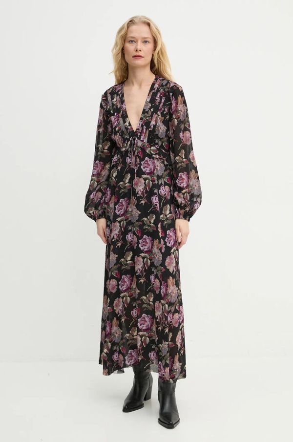 The Kooples Obleka The Kooples črna barva, FROB29079K