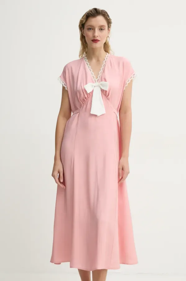 The Sleeper Obleka The Sleeper roza barva, BWDR03P006B