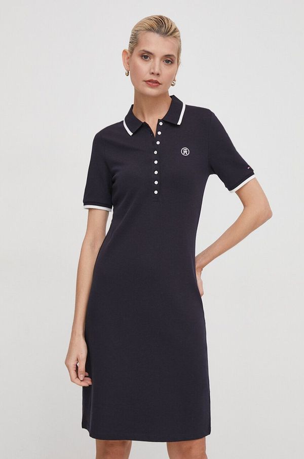Tommy Hilfiger Obleka Tommy Hilfiger mornarsko modra barva