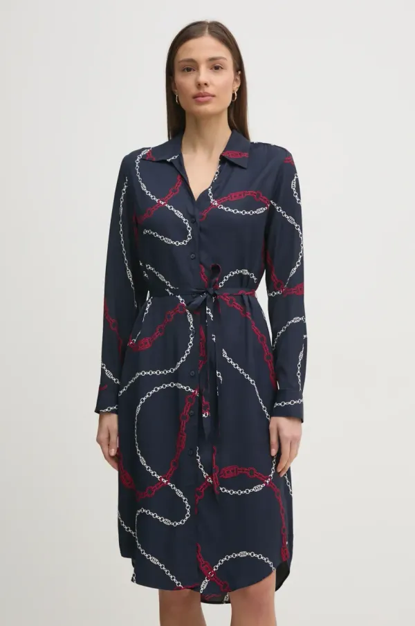 Tommy Hilfiger Obleka Tommy Hilfiger mornarsko modra barva, WW0WW44665