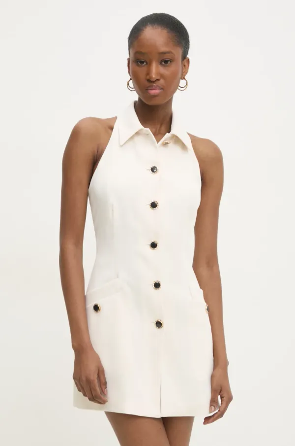 Twinset Obleka Twinset bež barva, 251TP2104