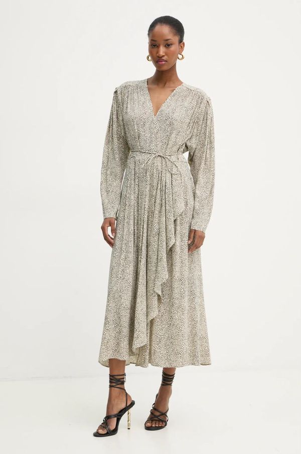 Twinset Obleka Twinset bež barva, 251TP2750