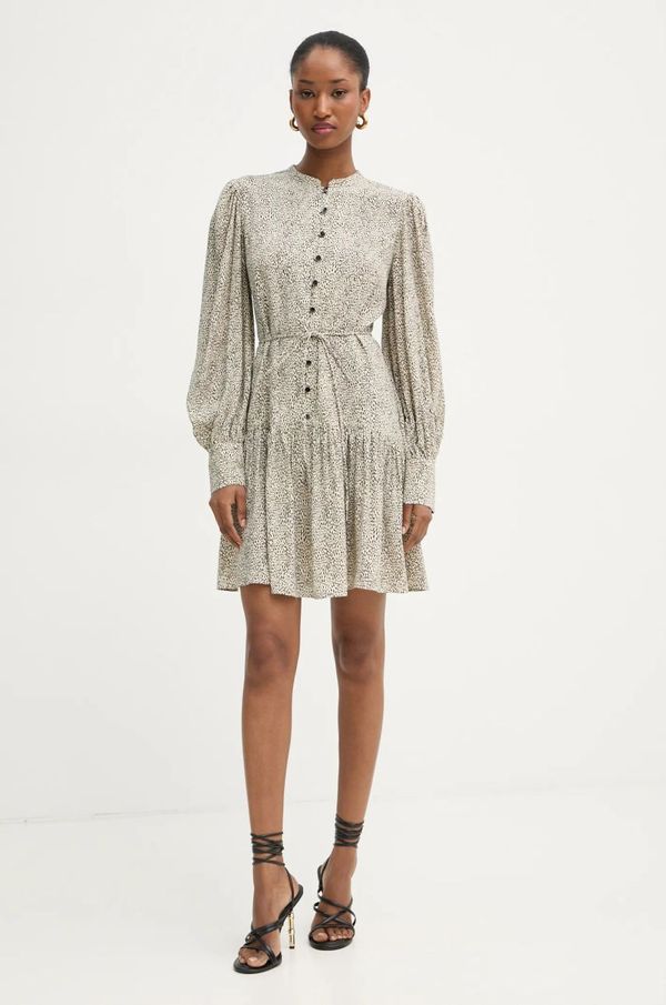 Twinset Obleka Twinset bež barva, 251TP2751