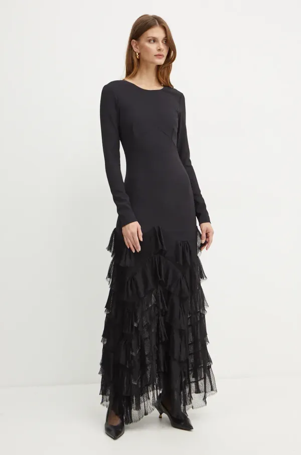 Twinset Obleka Twinset črna barva, 242TT2300