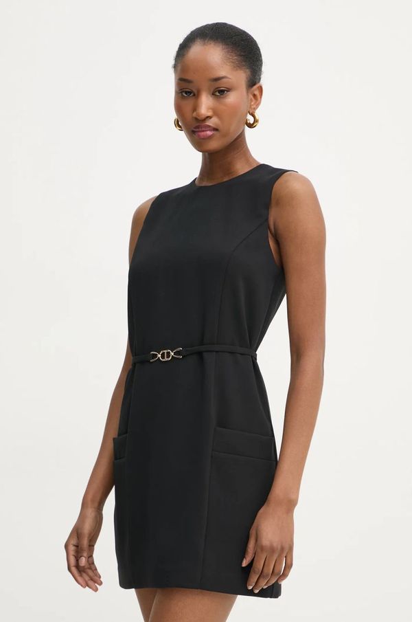 Twinset Obleka Twinset črna barva, 251TP2101