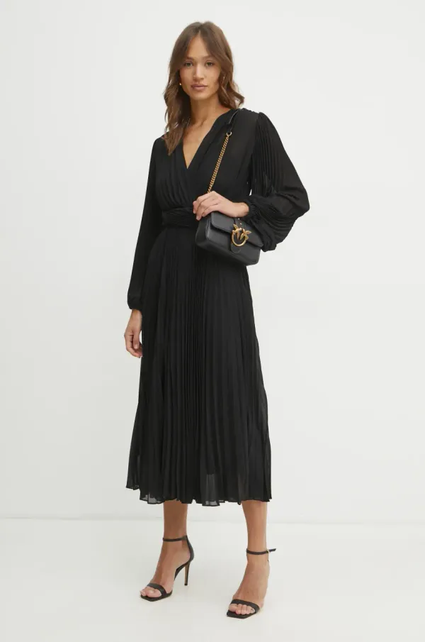 Twinset Obleka Twinset črna barva, 251TP2330