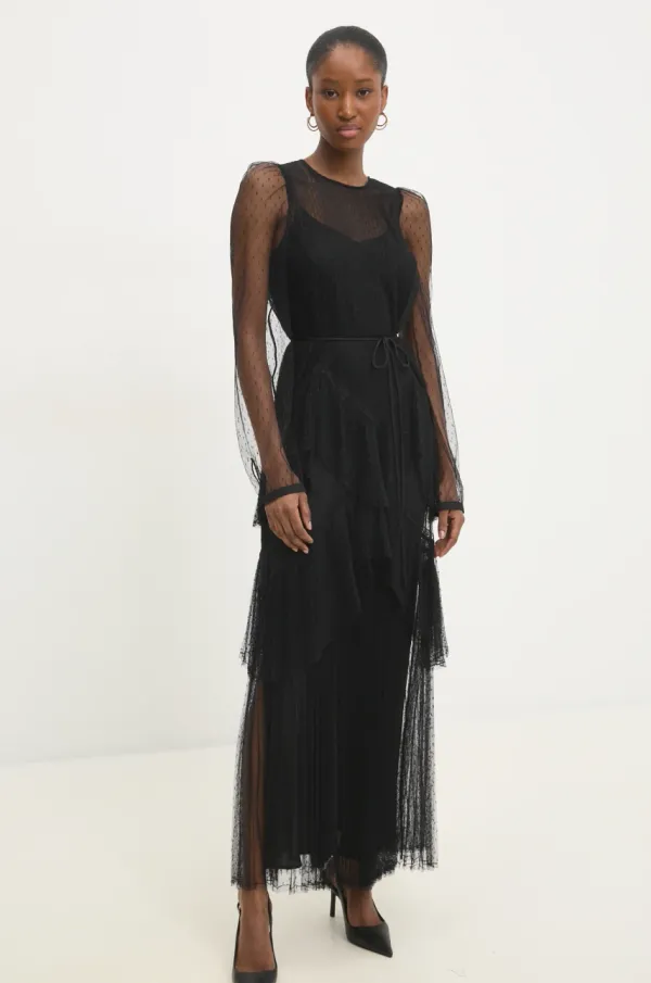 Twinset Obleka Twinset črna barva, 251TP2510