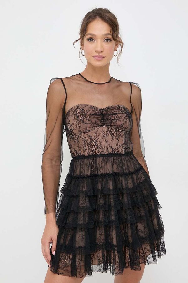 Twinset Obleka Twinset črna barva