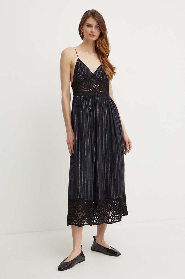 Twinset Obleka Twinset črna barva