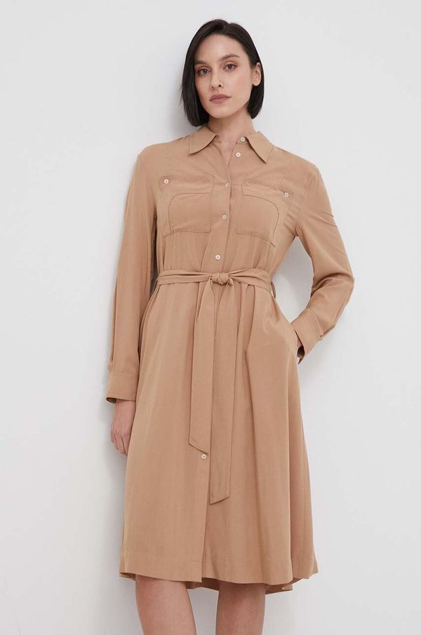 United Colors of Benetton Obleka United Colors of Benetton bež barva