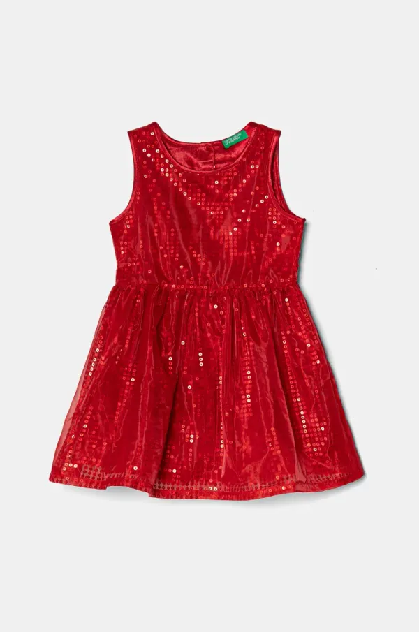 United Colors of Benetton Obleka United Colors of Benetton rdeča barva, 42R4GV01Z