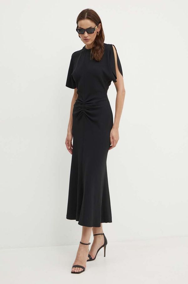 Victoria Beckham Obleka Victoria Beckham črna barva, 1124WDR005227A