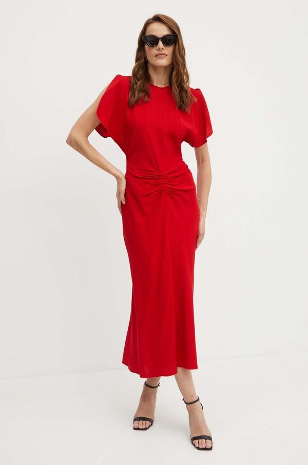 Victoria Beckham Obleka Victoria Beckham rdeča barva, 1324WDR005227A