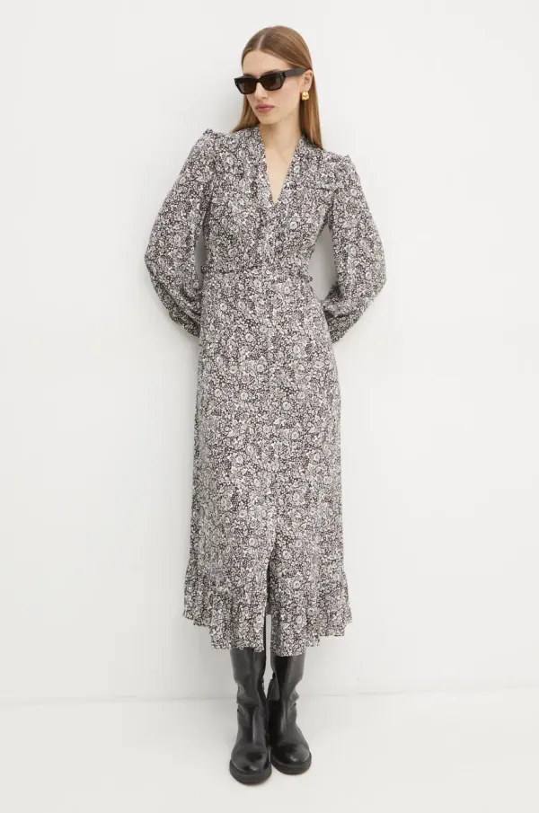 Weekend Max Mara Obleka Weekend Max Mara rjava barva, 2425226023600