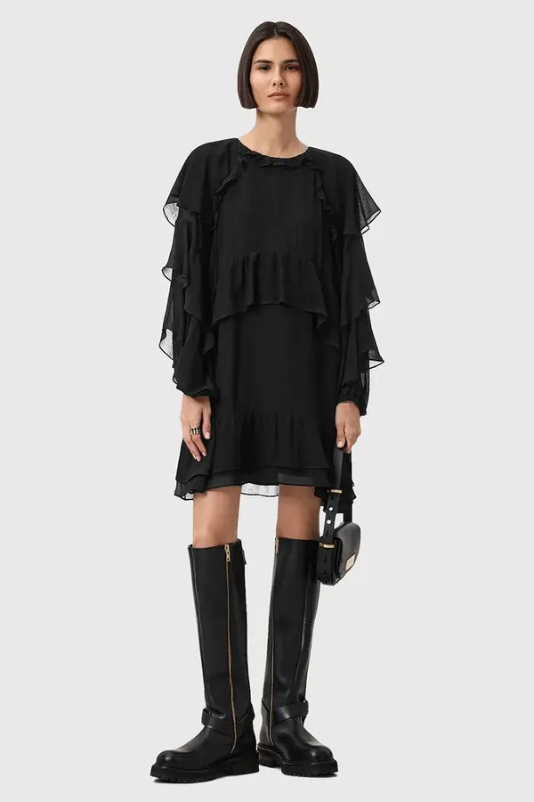 AllSaints Obleka z dodatkom svile AllSaints LISSIE