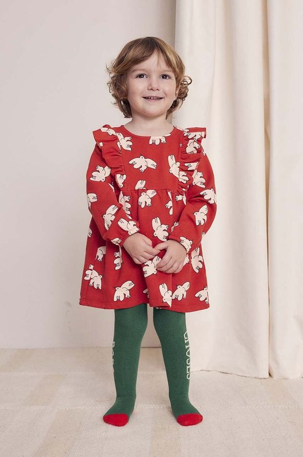 Bobo Choses Obleka za dojenčka Bobo Choses Freedom Bird rdeča barva, 224AB081