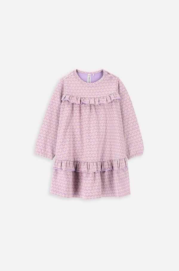 Coccodrillo Obleka za dojenčka Coccodrillo vijolična barva