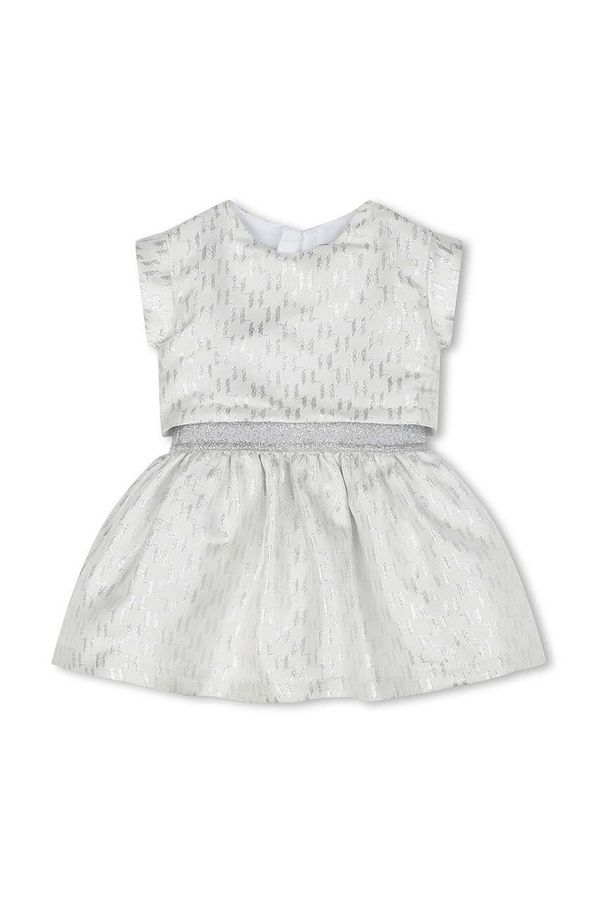 Karl Lagerfeld Obleka za dojenčka Karl Lagerfeld bela barva