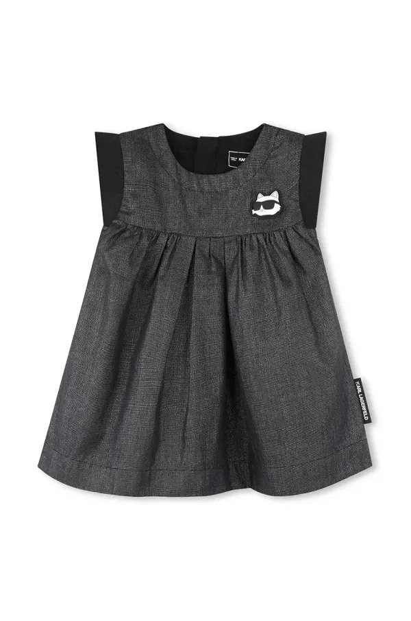 Karl Lagerfeld Obleka za dojenčka Karl Lagerfeld črna barva, Z30514