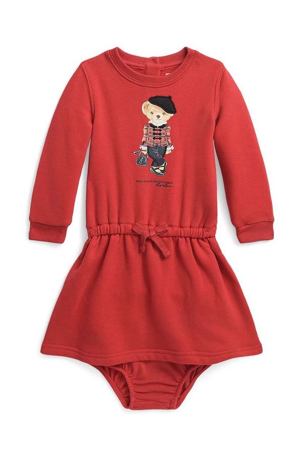 Polo Ralph Lauren Obleka za dojenčka Polo Ralph Lauren rdeča barva