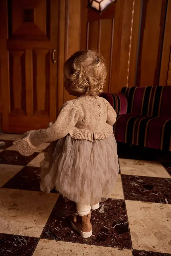 Donsje Oblekica za dojenčke z dodatkom volne Donsje Paulien Dress