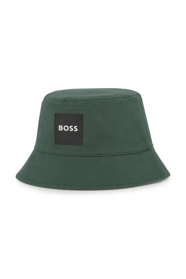 BOSS Obojestranska bombažna otroška kapa BOSS