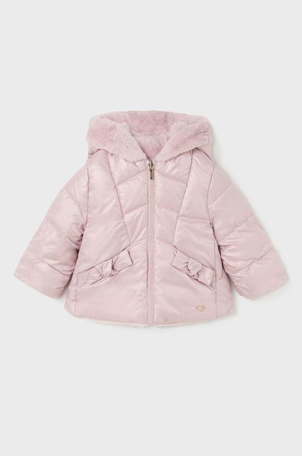 Mayoral Obojestranska jakna za dojenčke Mayoral roza barva